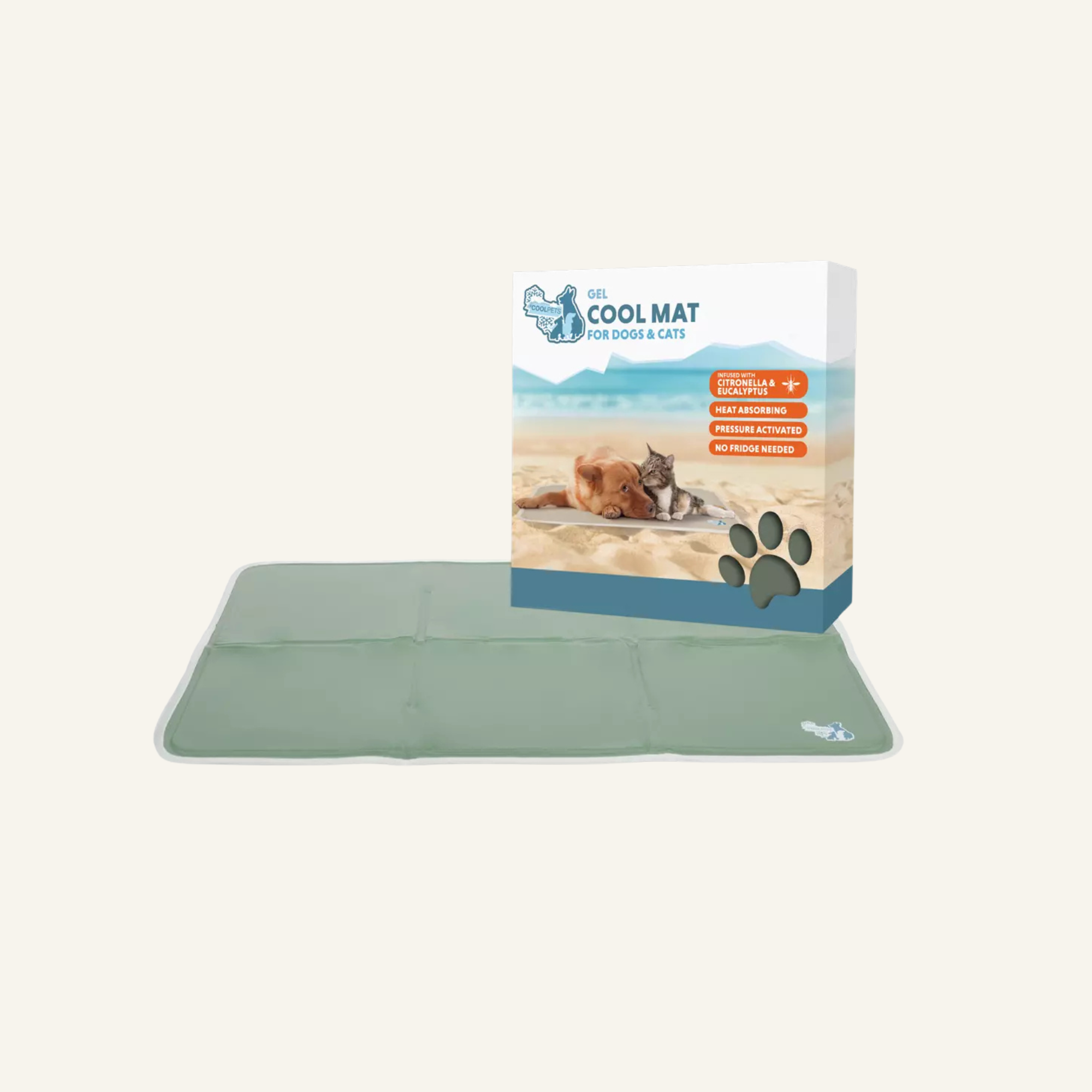Coolpets Gel Cooling Mat Olijfgroen – Houd je hond koel tijdens warme dagen